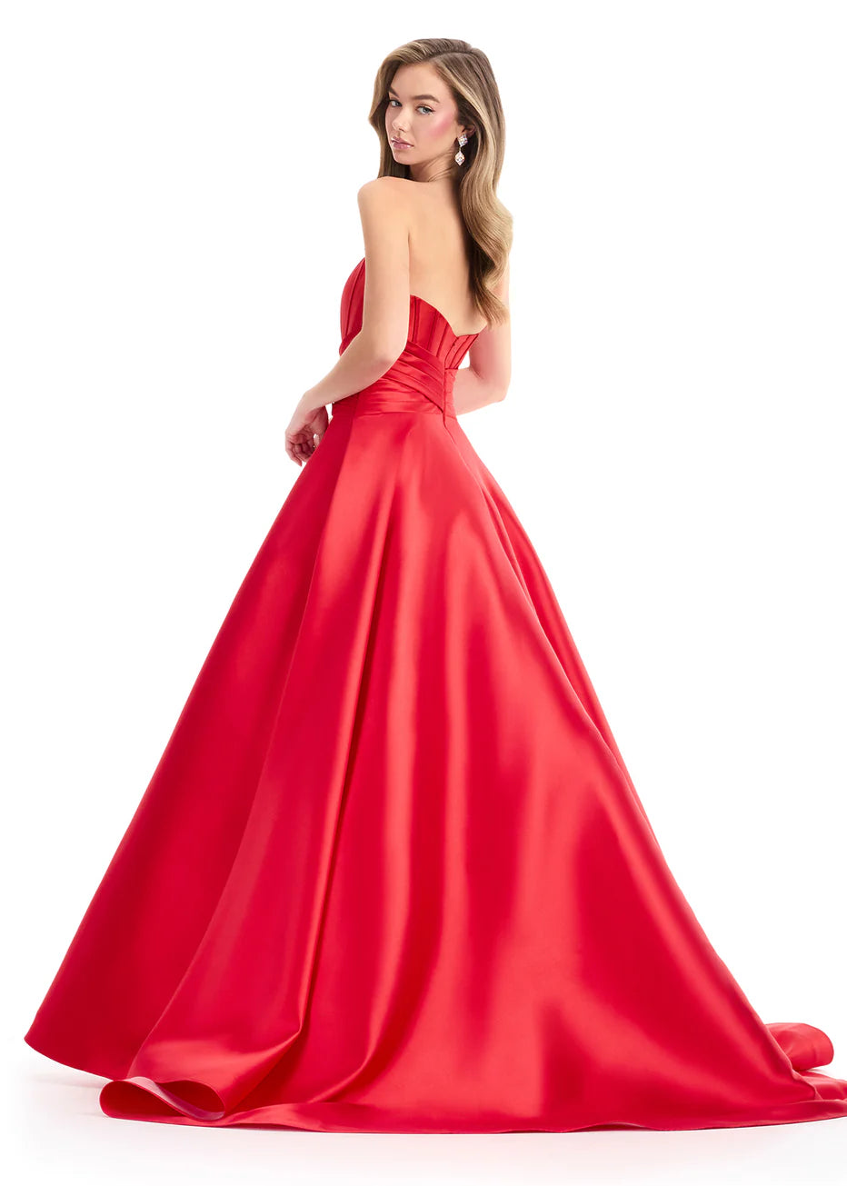 Ashley Lauren 12055 - Semi-Sweetheart Mikado Ballgown