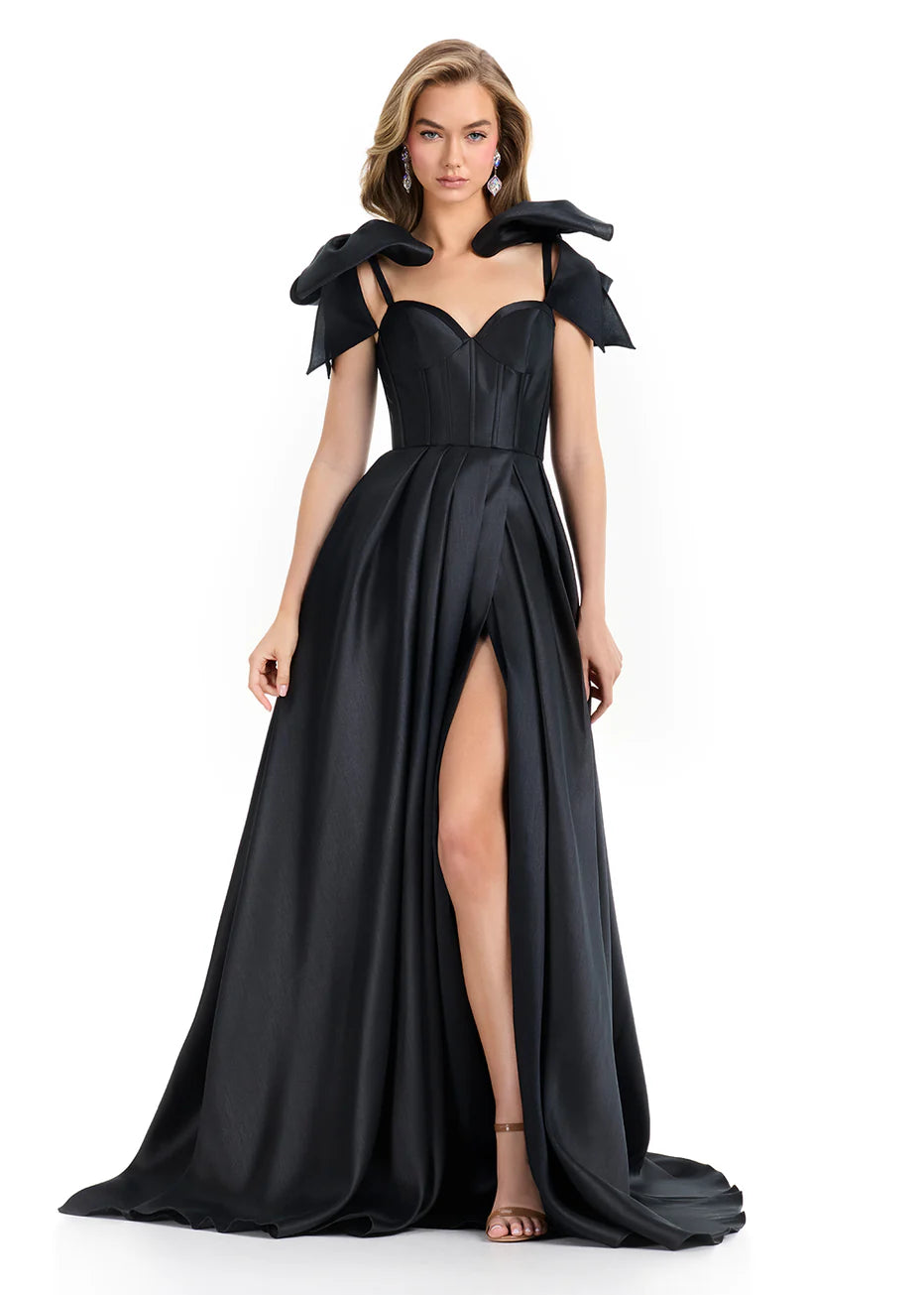 Ashley Lauren 12065 - Pleated A-line Sweetheart Evening Gown