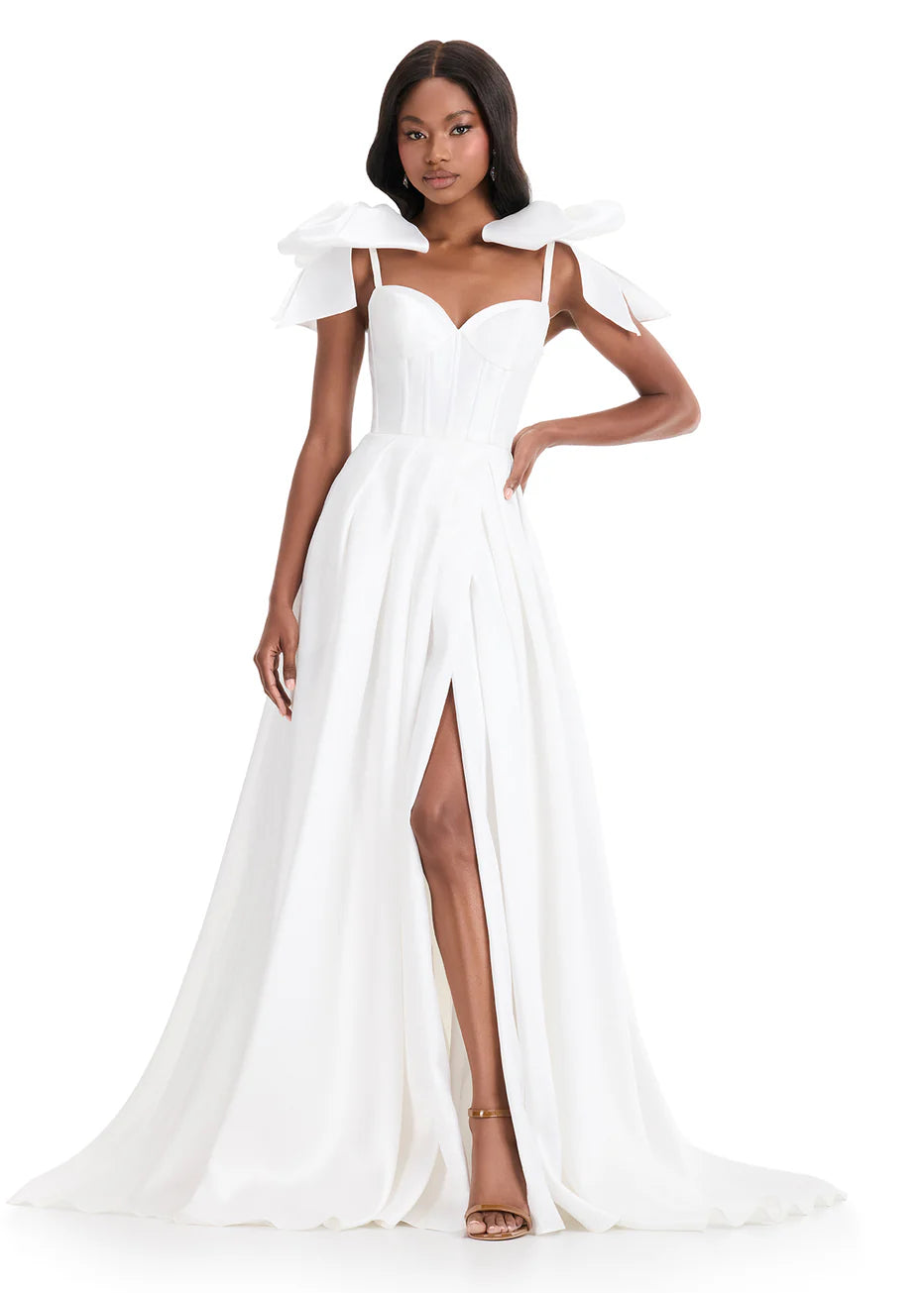 Ashley Lauren 12065 - Pleated A-line Sweetheart Evening Gown