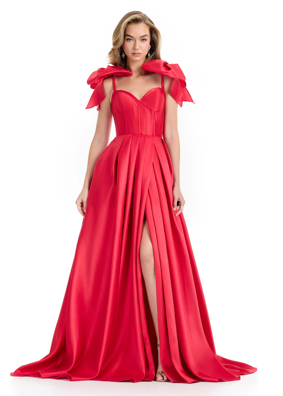 Ashley Lauren 12065 - Pleated A-line Sweetheart Evening Gown