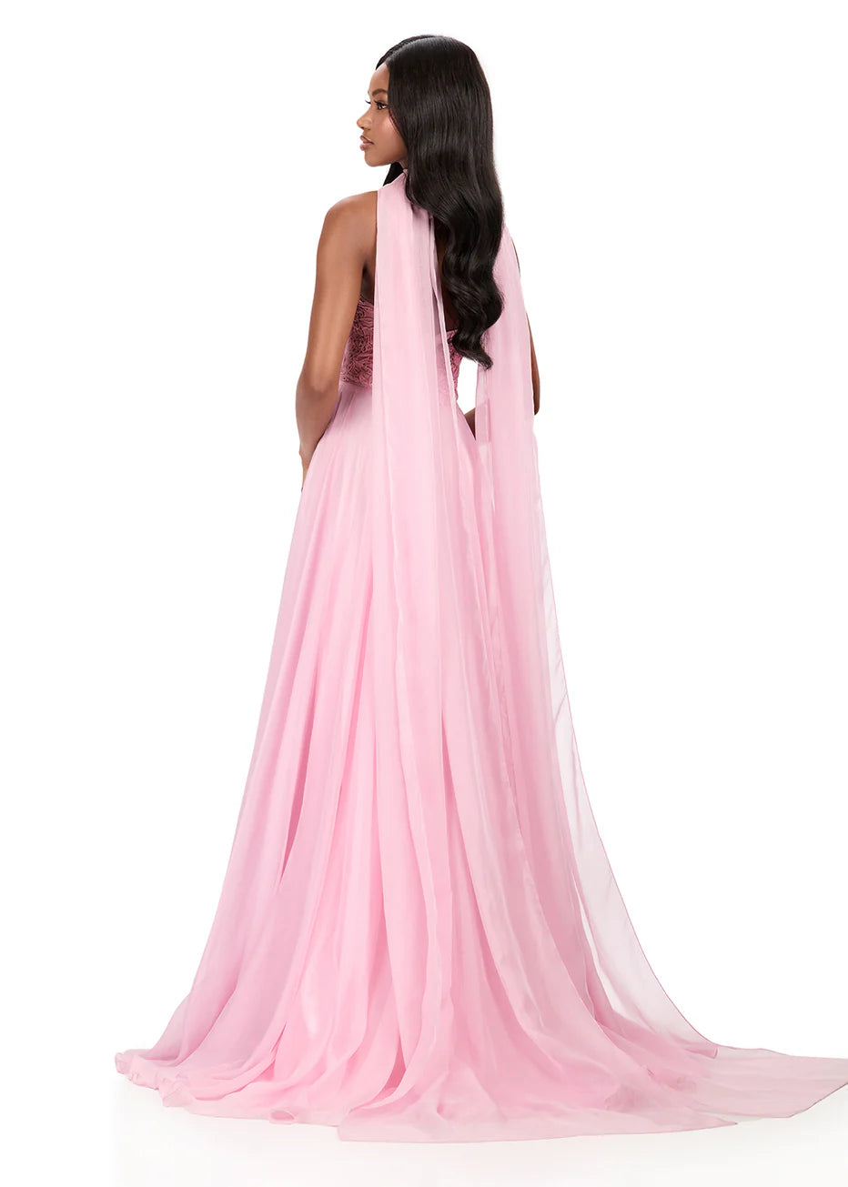 Ashley Lauren 12258 - Sweetheart Flowy A-Line Gown with Appliques