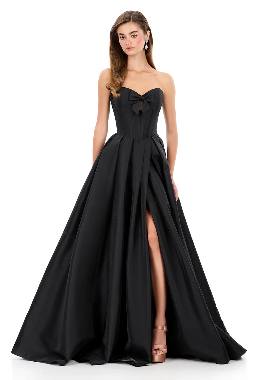 Ashley Lauren 12264 - Bow Accent Corset Sweetheart Ballgown