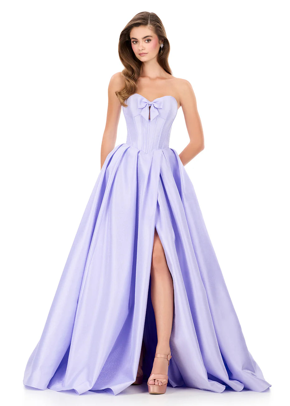 Ashley Lauren 12264 - Bow Accent Corset Sweetheart Ballgown