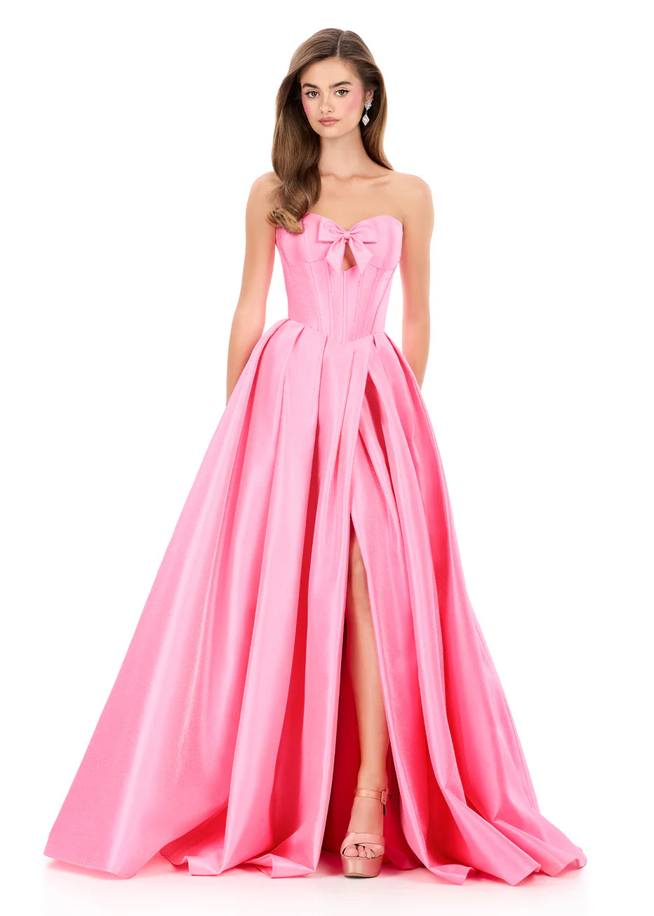 Ashley Lauren 12264 - Bow Accent Corset Sweetheart Ballgown