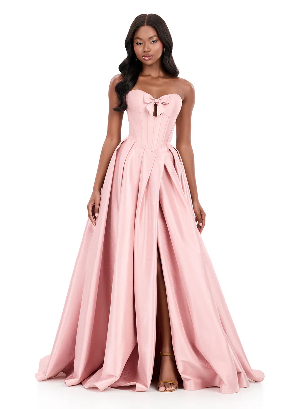 Ashley Lauren 12264 - Bow Accent Corset Sweetheart Ballgown