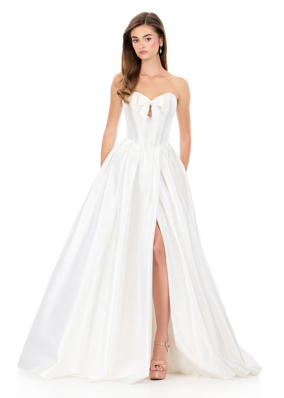 Ashley Lauren 12264 - Bow Accent Corset Sweetheart Ballgown