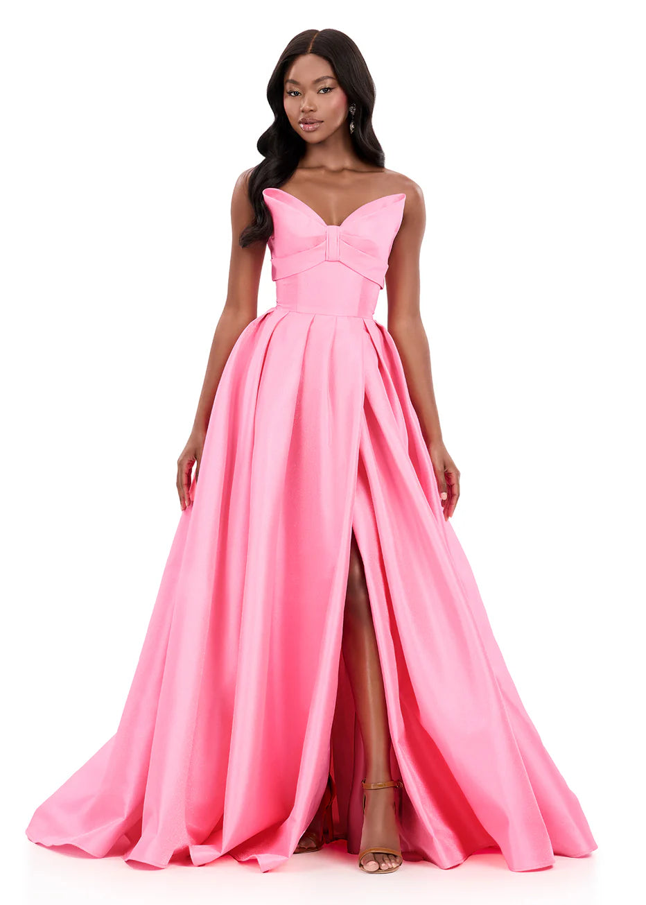 Ashley Lauren 12265 - Pleated Skirt Strapless Evening Gown