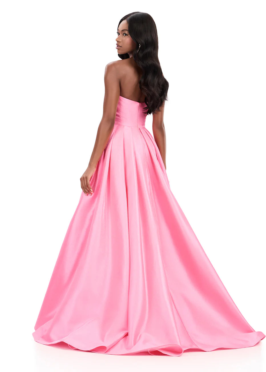 Ashley Lauren 12265 - Pleated Skirt Strapless Evening Gown