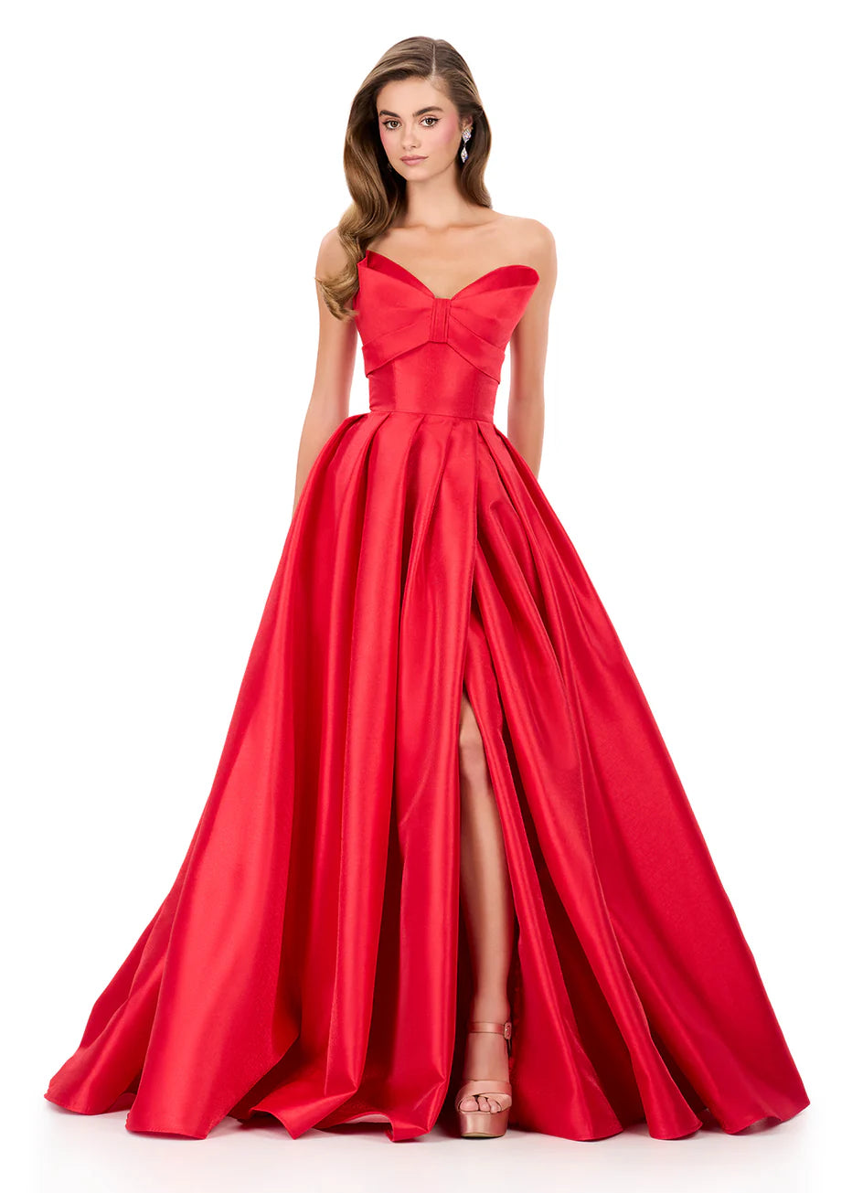 Ashley Lauren 12265 - Pleated Skirt Strapless Evening Gown