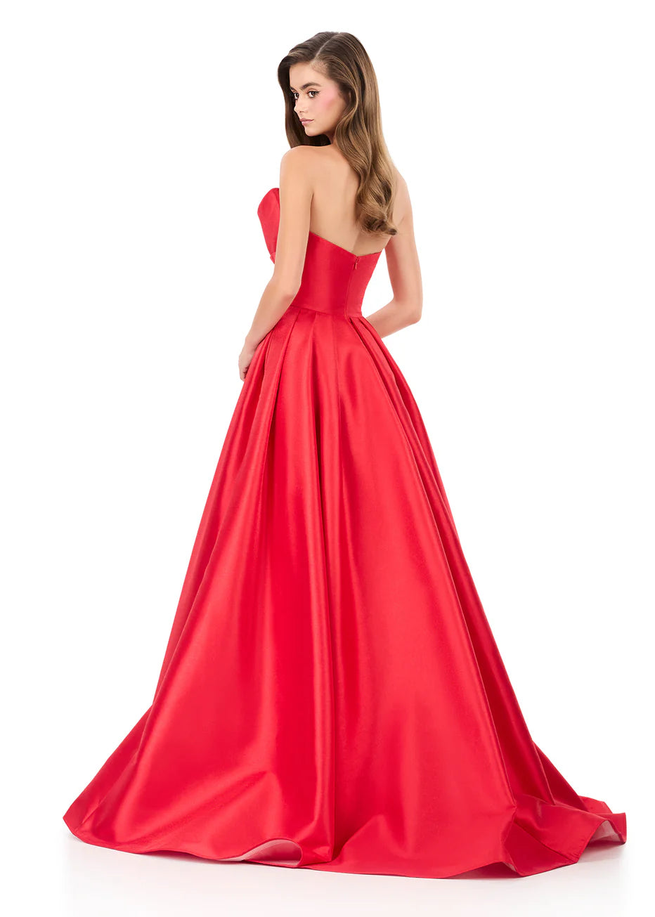 Ashley Lauren 12265 - Pleated Skirt Strapless Evening Gown