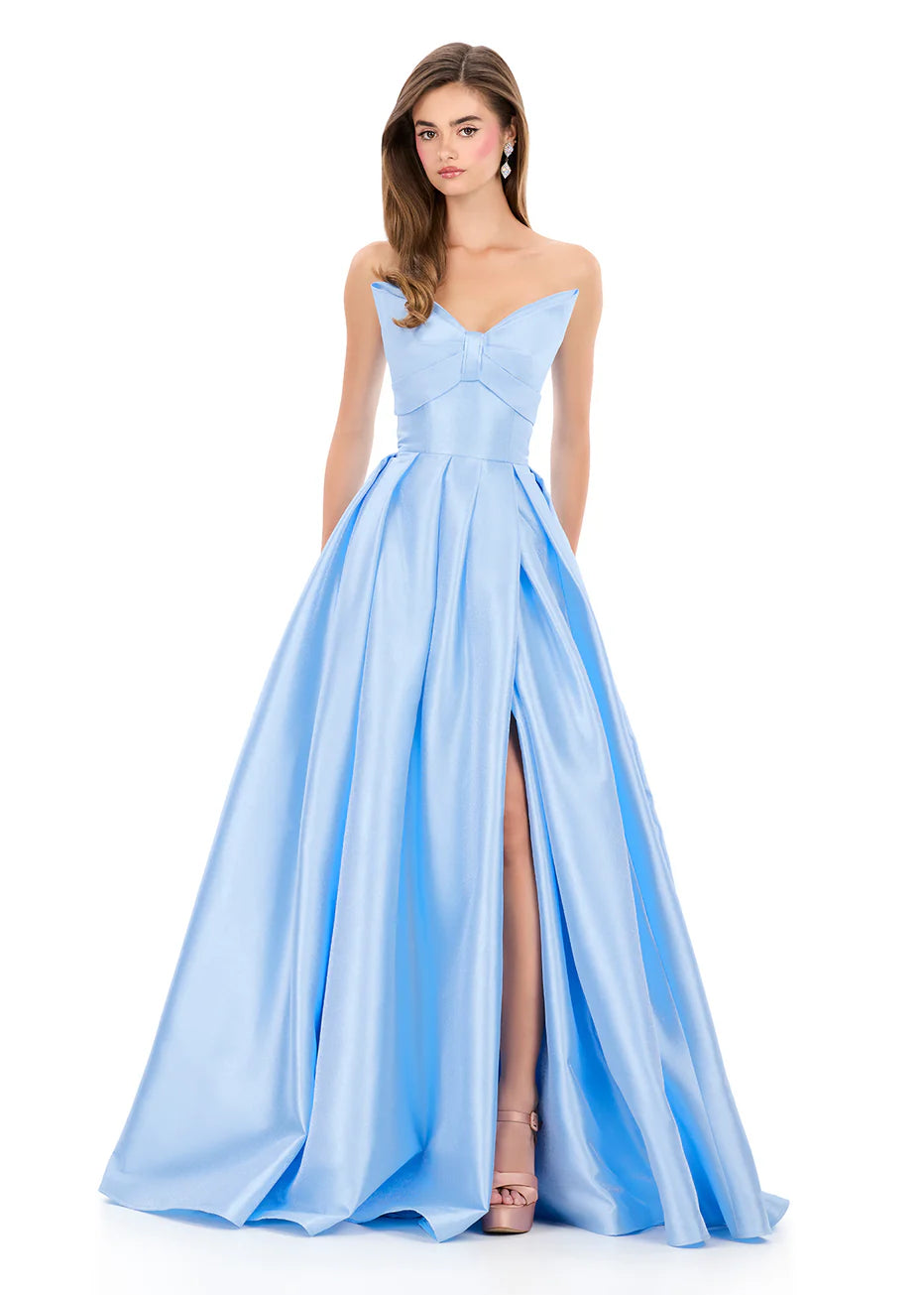 Ashley Lauren 12265 - Pleated Skirt Strapless Evening Gown