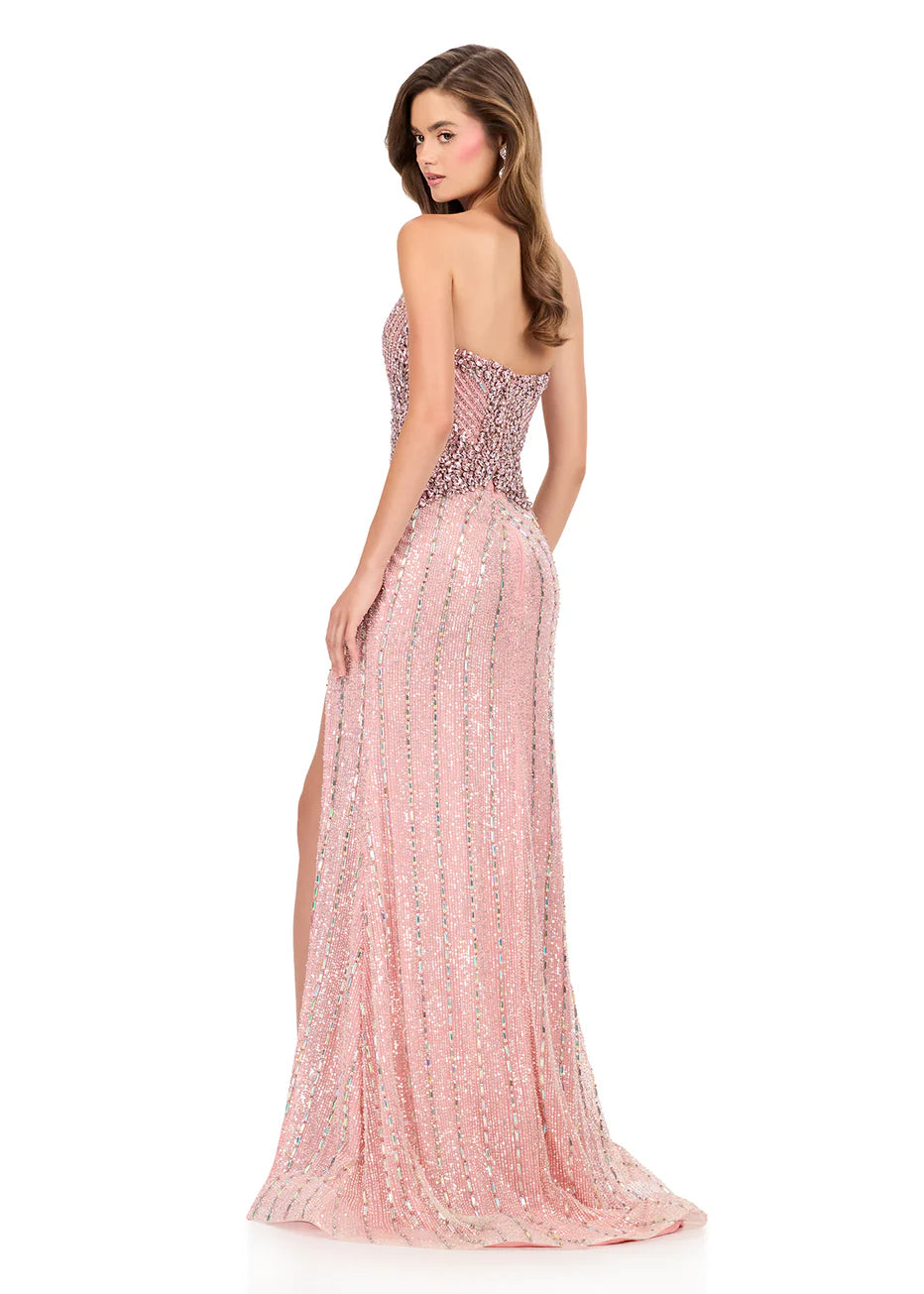 Ashley Lauren 12273 - Strapless Sparkle Beaded Prom Gown
