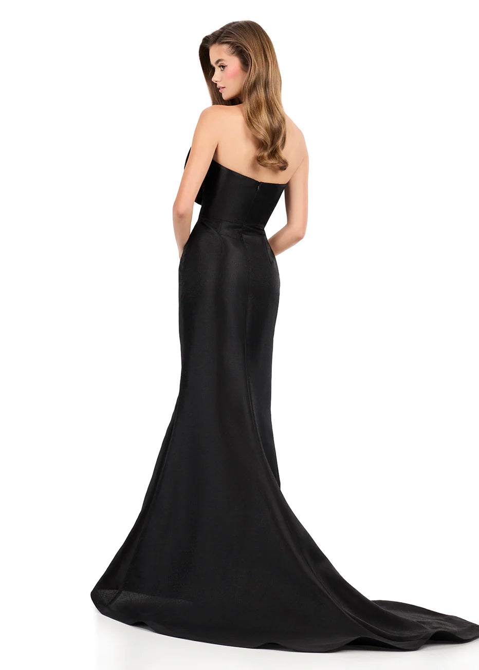 Ashley Lauren 12279 - Sculpted Bow Strapless Sheath Dress