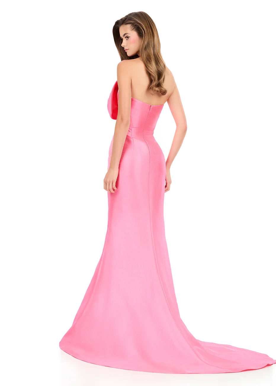 Ashley Lauren 12279 - Sculpted Bow Strapless Sheath Dress