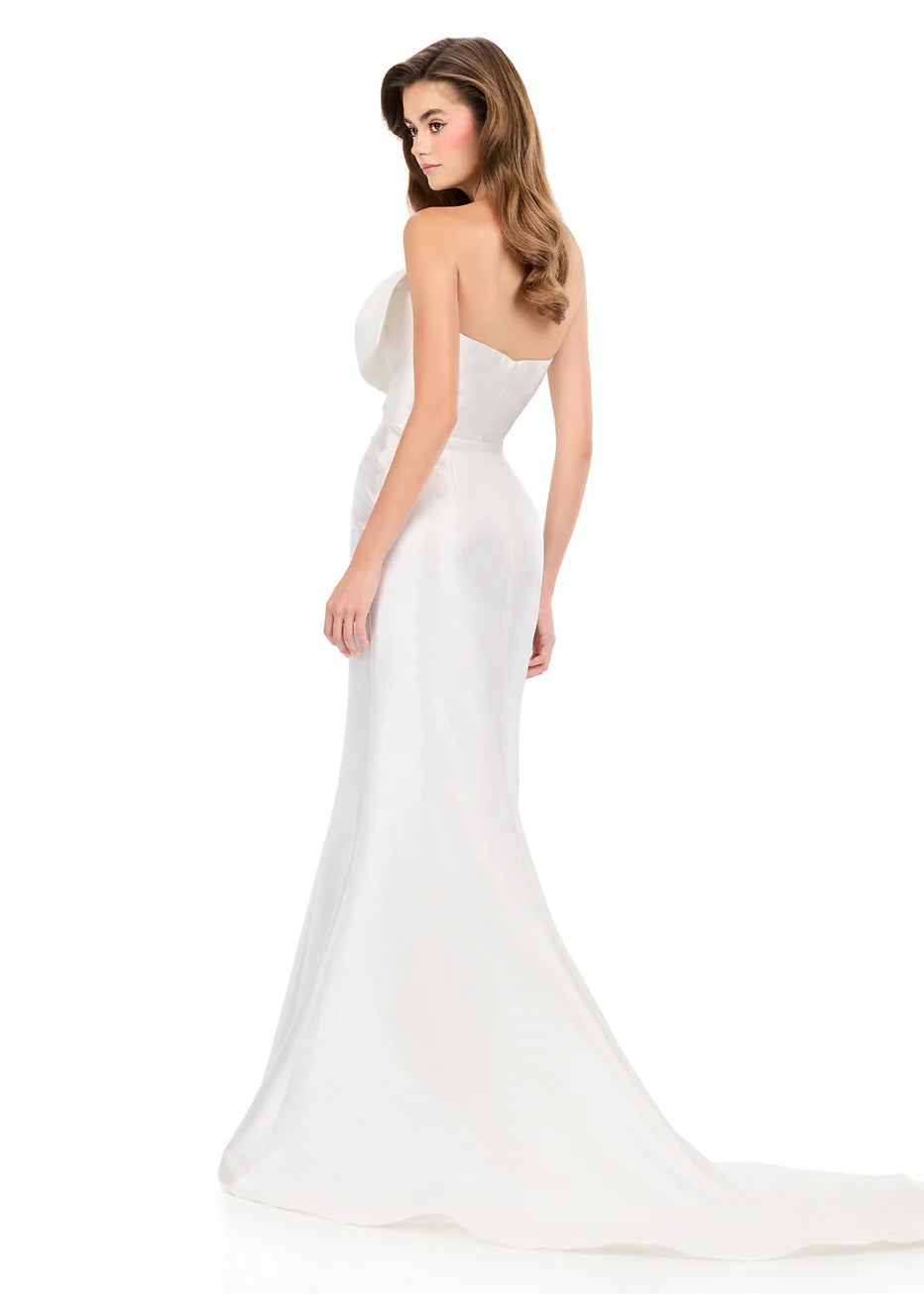 Ashley Lauren 12279 - Sculpted Bow Strapless Sheath Dress