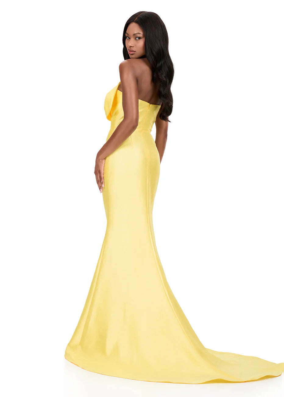 Ashley Lauren 12279 - Sculpted Bow Strapless Sheath Dress
