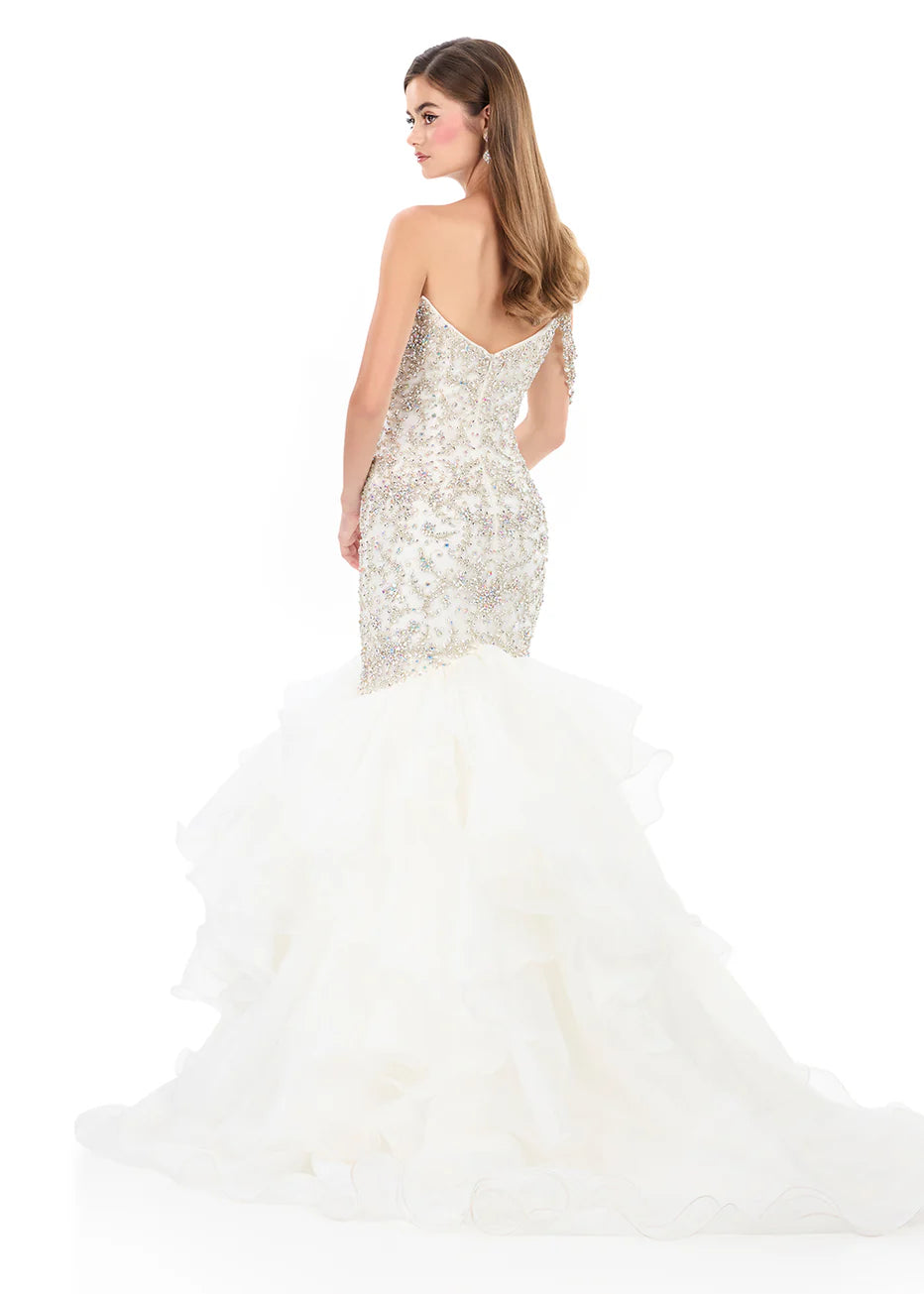 Ashley Lauren 12282 - Sweetheart Mermaid Gown with Draped Strands