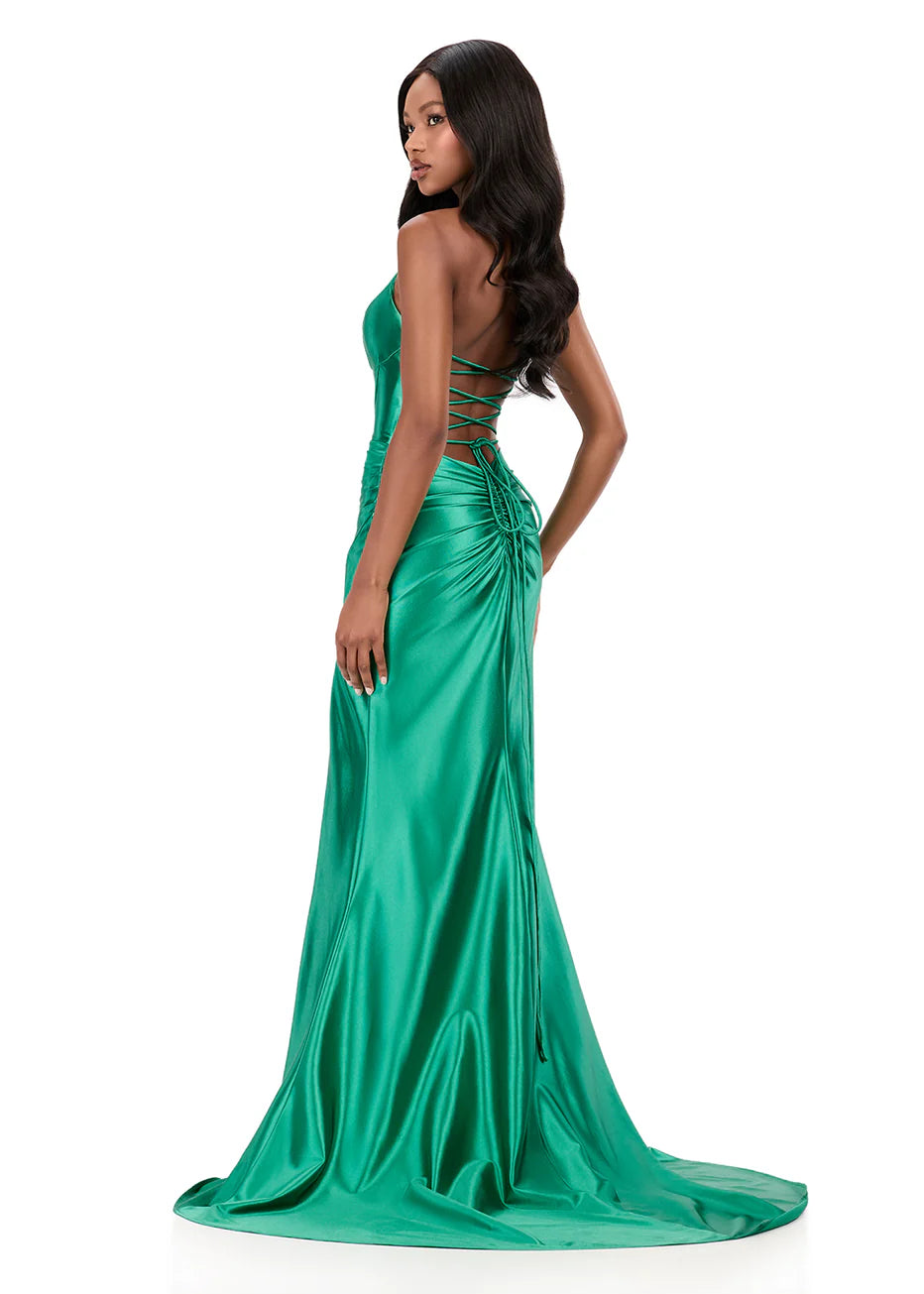 Ashley Lauren 12285 - Halter Neck Corset Fitted Dress