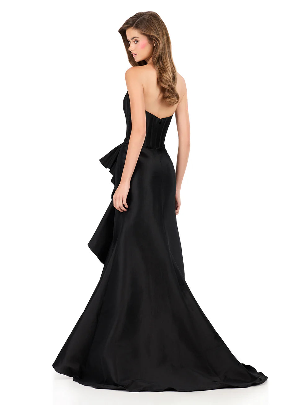 Ashley Lauren 12287 - Side Ruffle Taffeta Sweetheart Dress