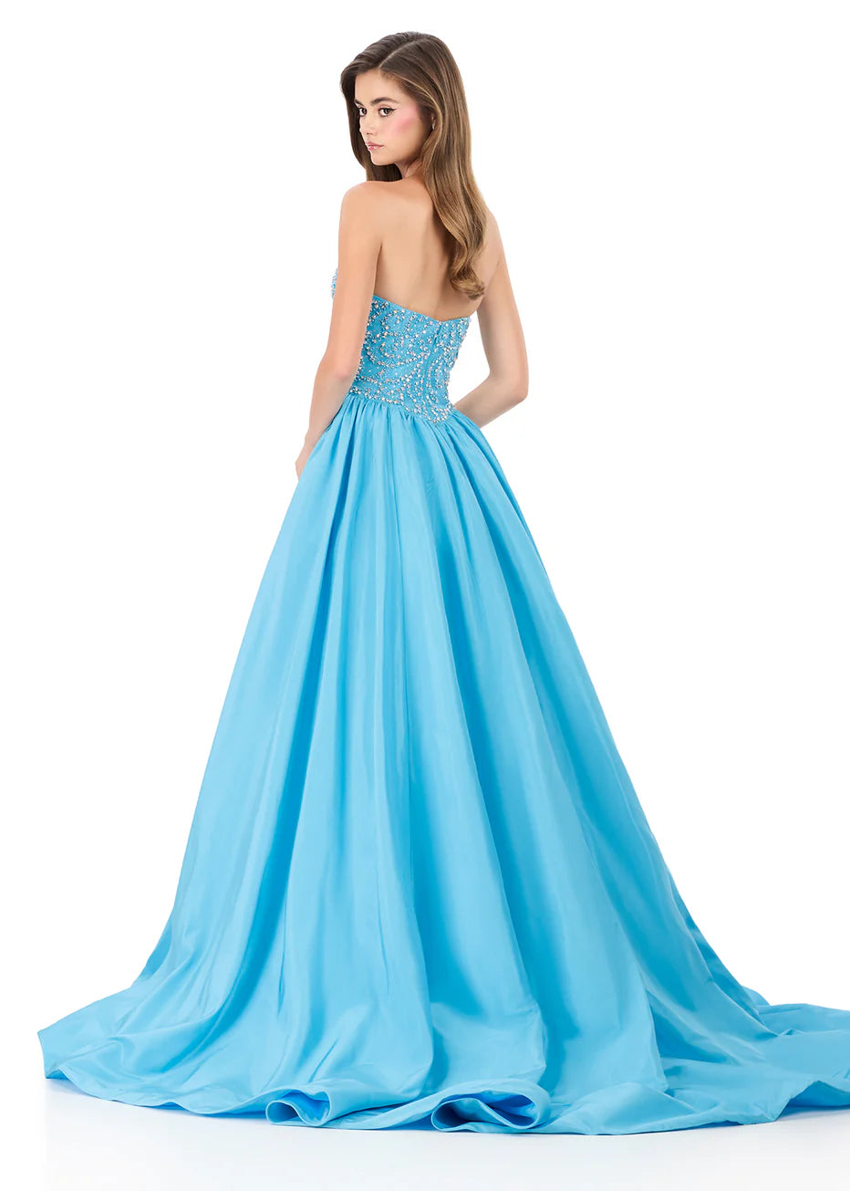 Ashley Lauren 12298 - Strapless Embellished Ballgown with Slit