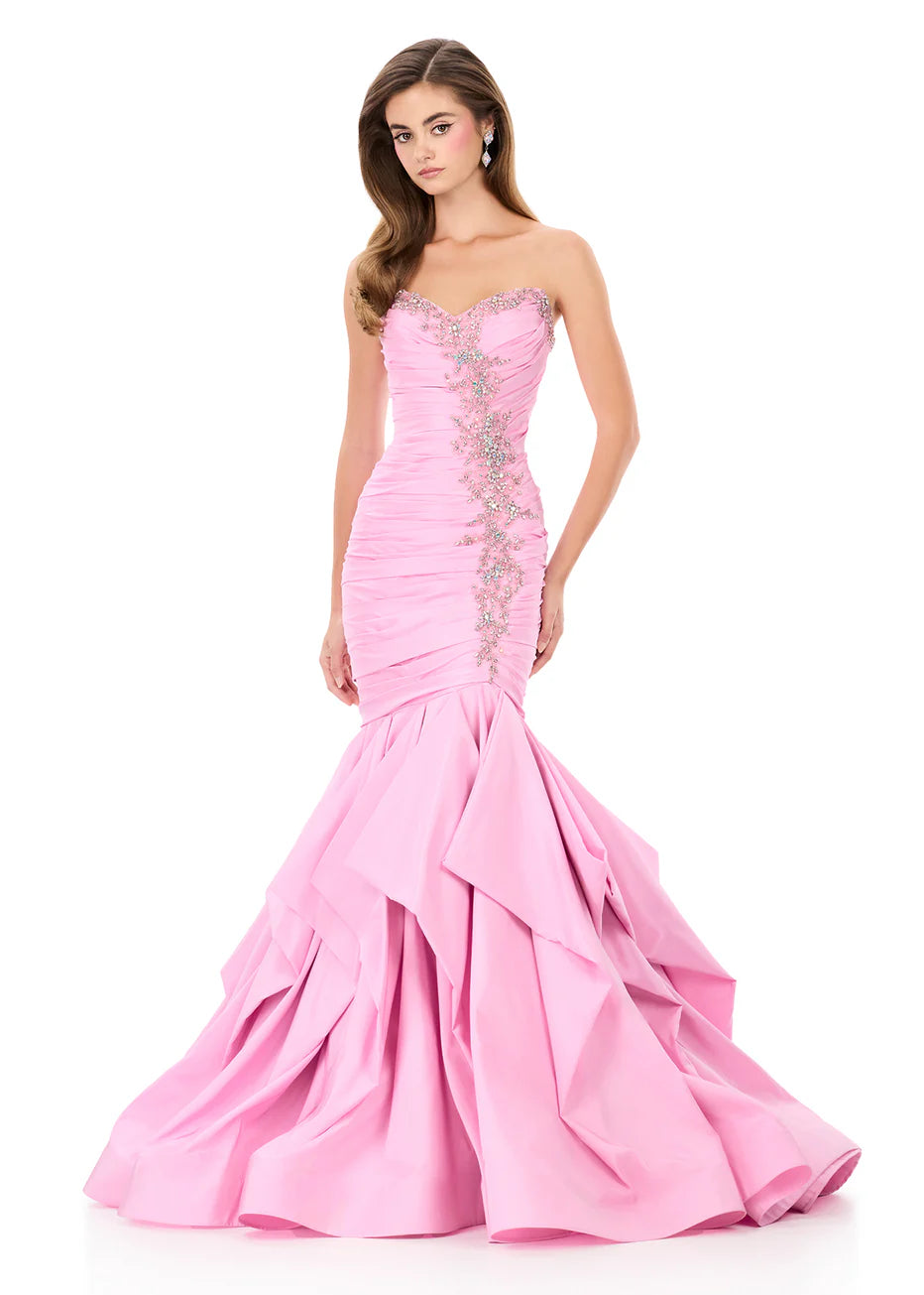 Ashley Lauren 12301 - Ruched Beaded Sweetheart Mermaid Gown