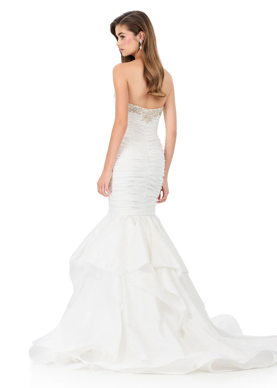 Ashley Lauren 12301 - Ruched Beaded Sweetheart Mermaid Gown