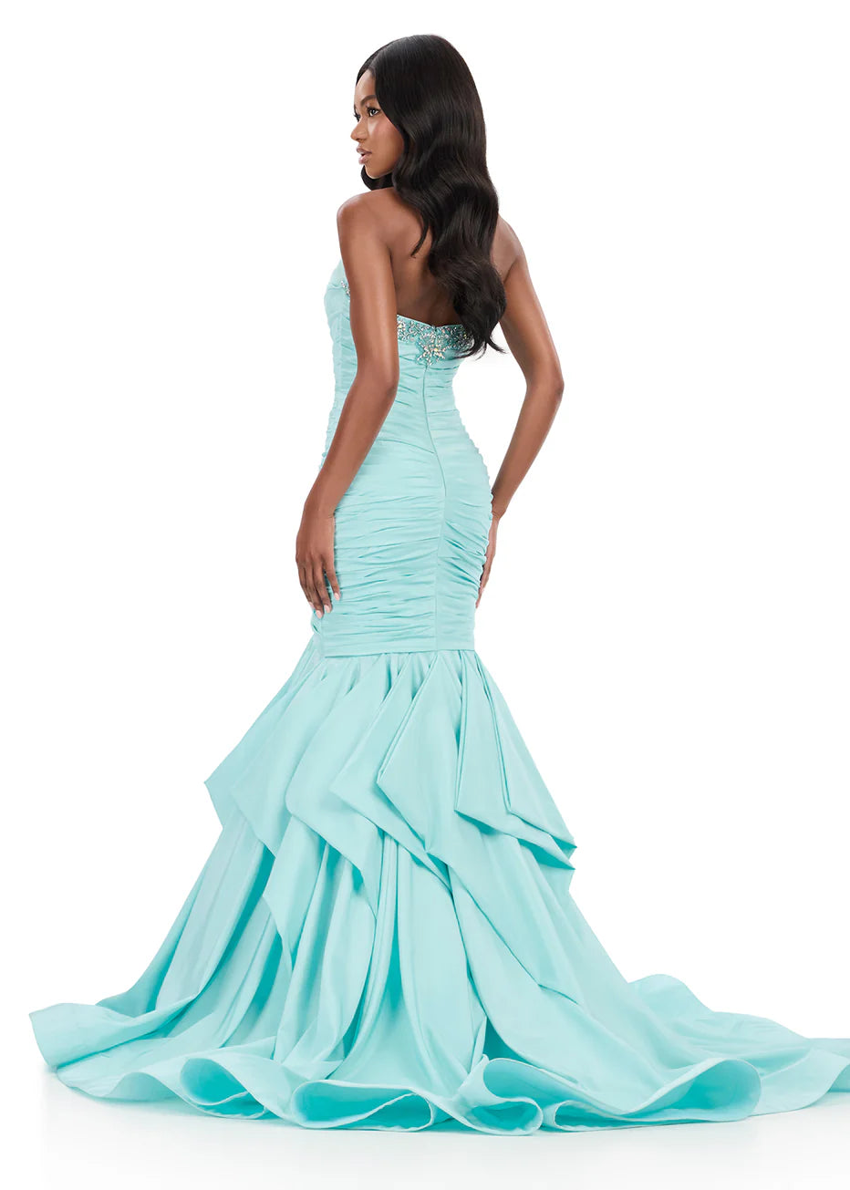 Ashley Lauren 12301 - Ruched Beaded Sweetheart Mermaid Gown