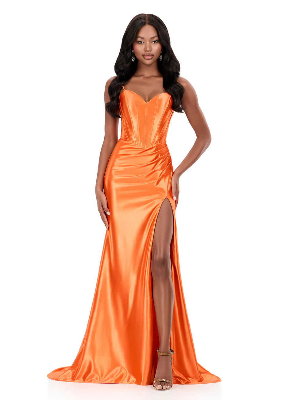 Ashley Lauren 12303 - Sleeveless Bodice Ruched Prom Dress