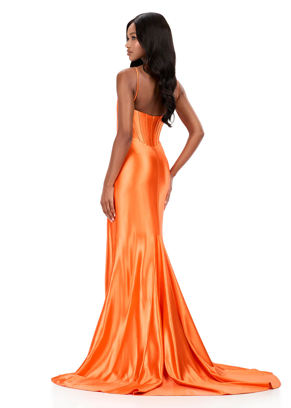 Ashley Lauren 12303 - Sleeveless Bodice Ruched Prom Dress