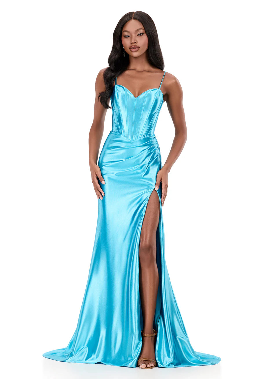 Ashley Lauren 12303 - Sleeveless Bodice Ruched Prom Dress