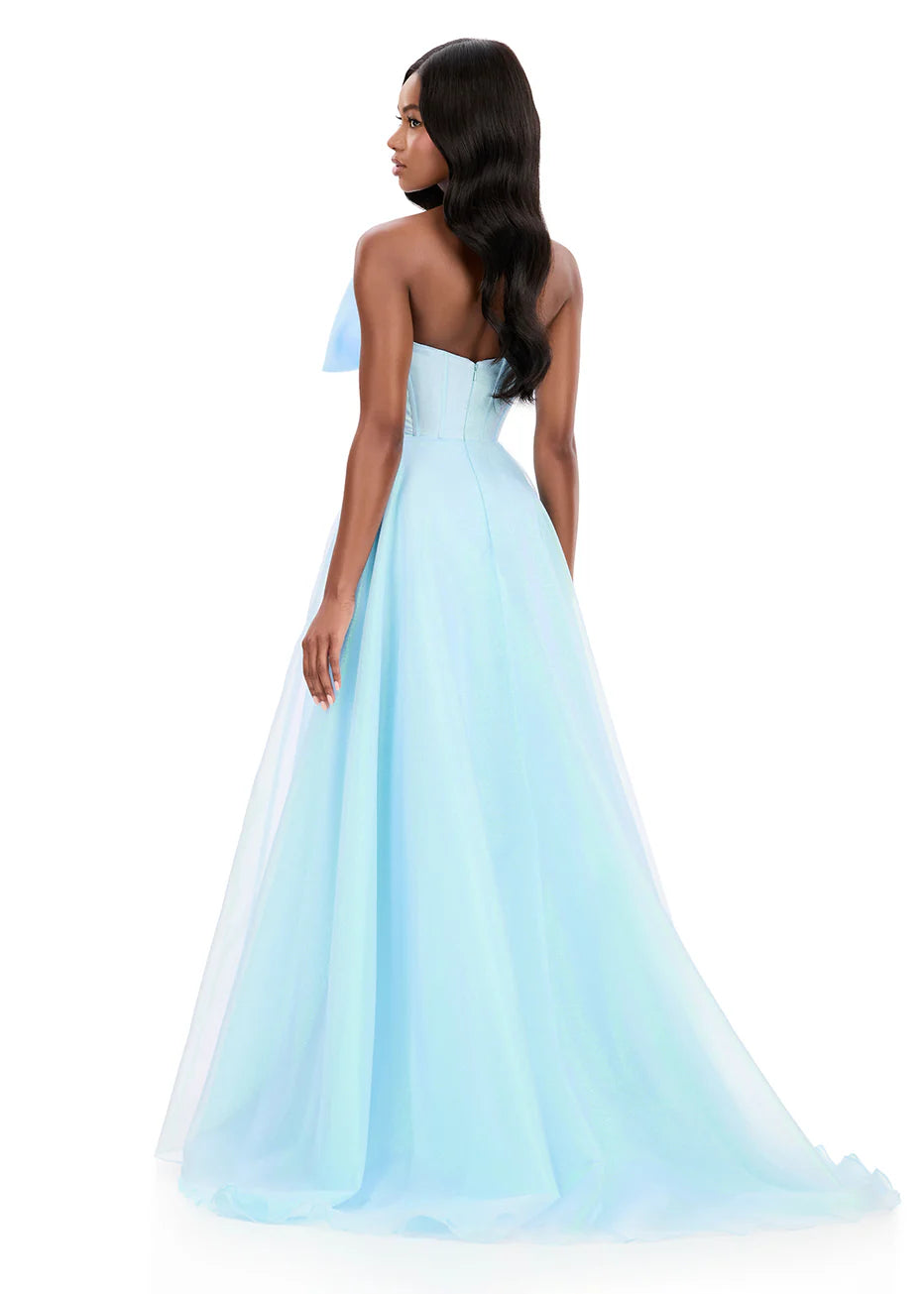 Ashley Lauren 12314 - Shimmer Organza Strapless A-Line Gown