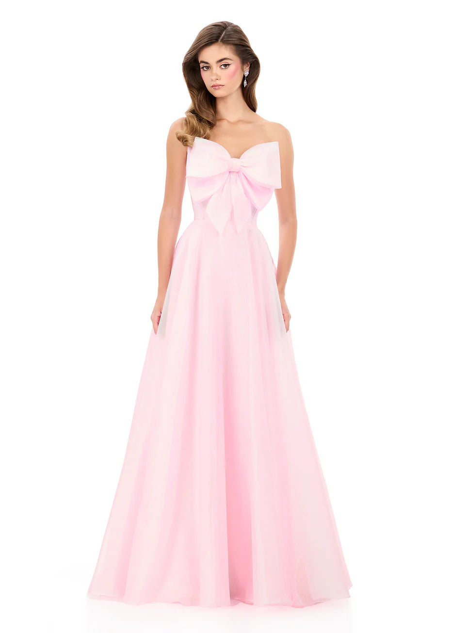 Ashley Lauren 12314 - Shimmer Organza Strapless A-Line Gown