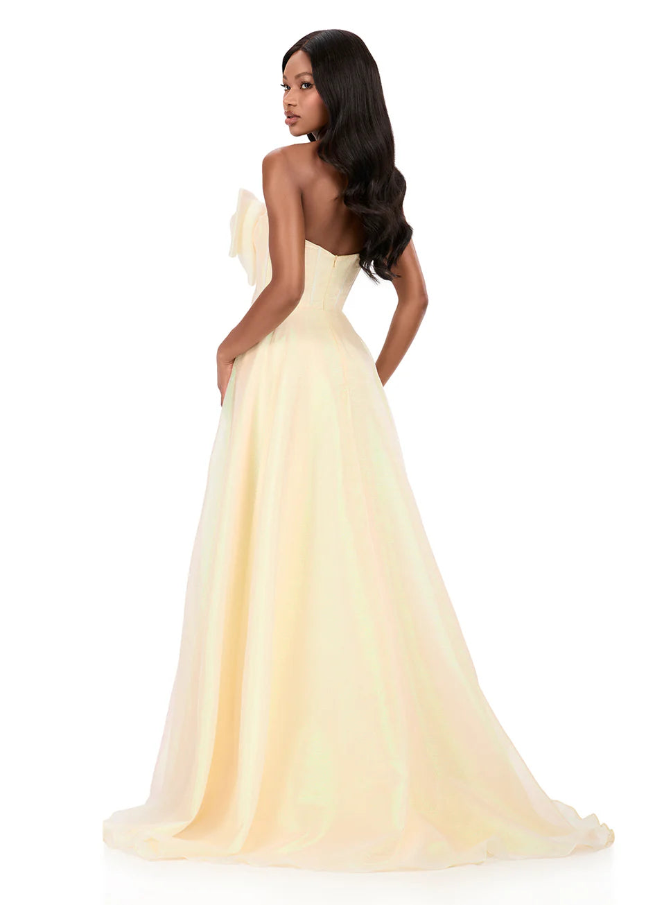 Ashley Lauren 12314 - Shimmer Organza Strapless A-Line Gown