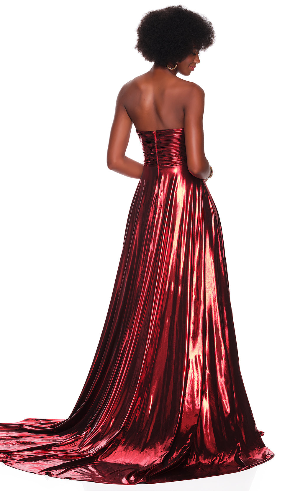 Dave & Johnny 12328 - Ruched Top Strapless Long Dress Prom Dresses
