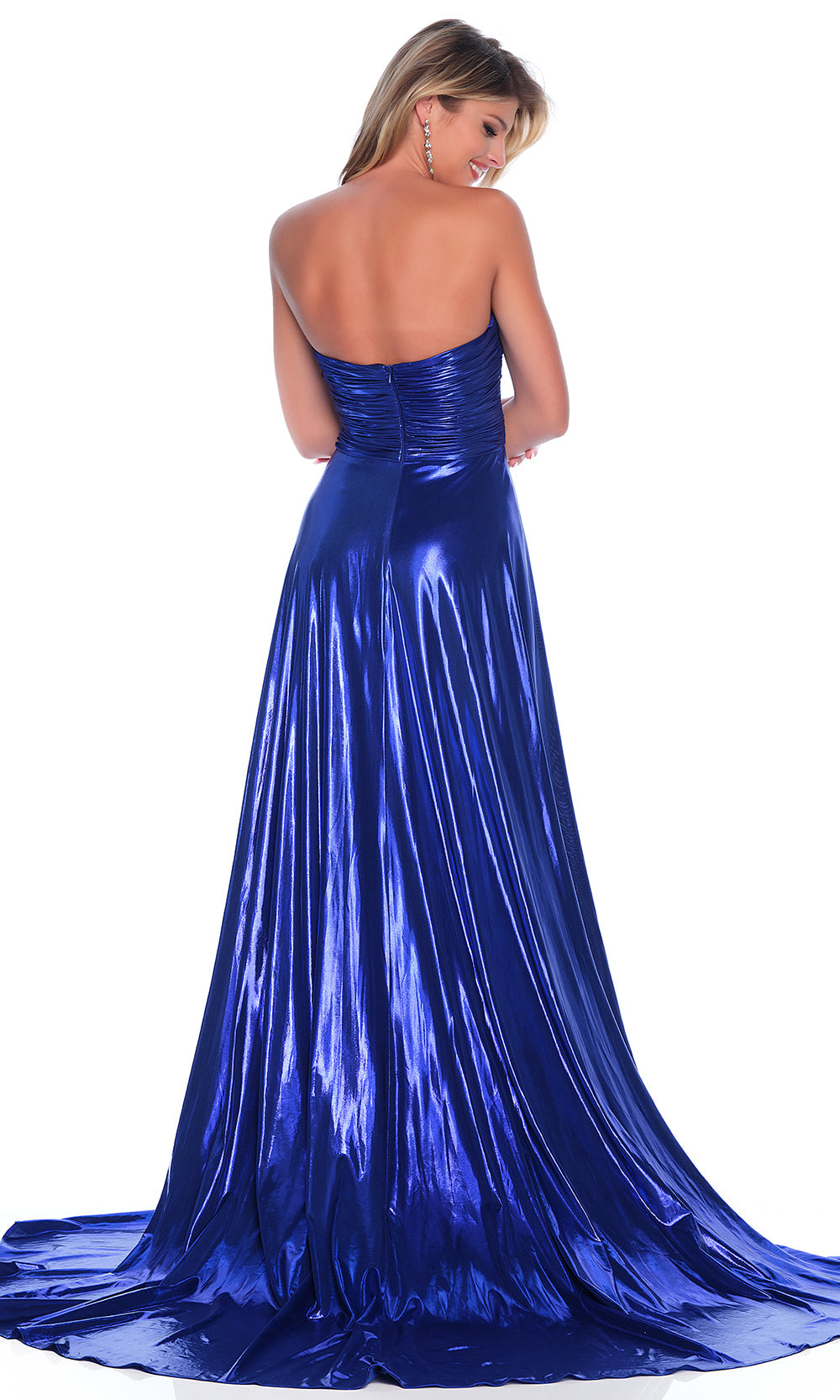 Dave & Johnny 12328 - Ruched Top Strapless Long Dress Prom Dresses