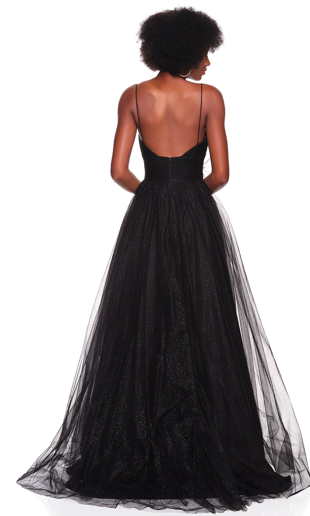 Dave & Johnny 12380 - Spaghetti Strap Shimmer A-Line Dress Prom Dresses
