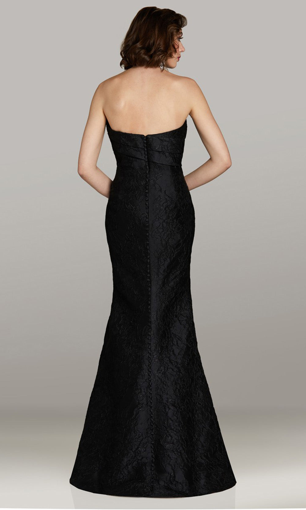 Gia Franco 12451 - Button Back Mermaid Skirt Evening Gown Mother of the Bride Dresses in Black 
