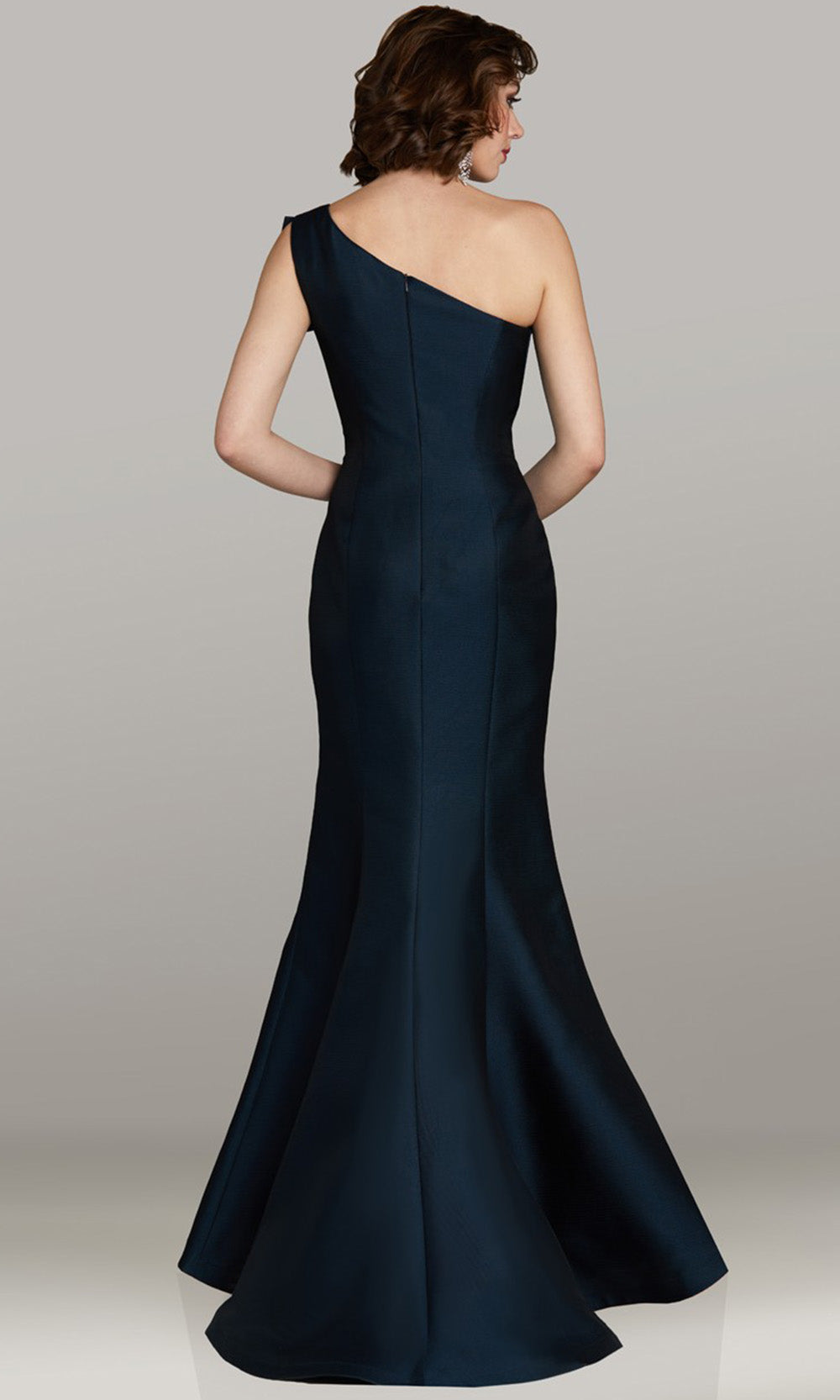 Gia Franco 12458 - Crystal Brooch Asymmetric Mermaid Gown Mother of the Bride Dresses in Blue 