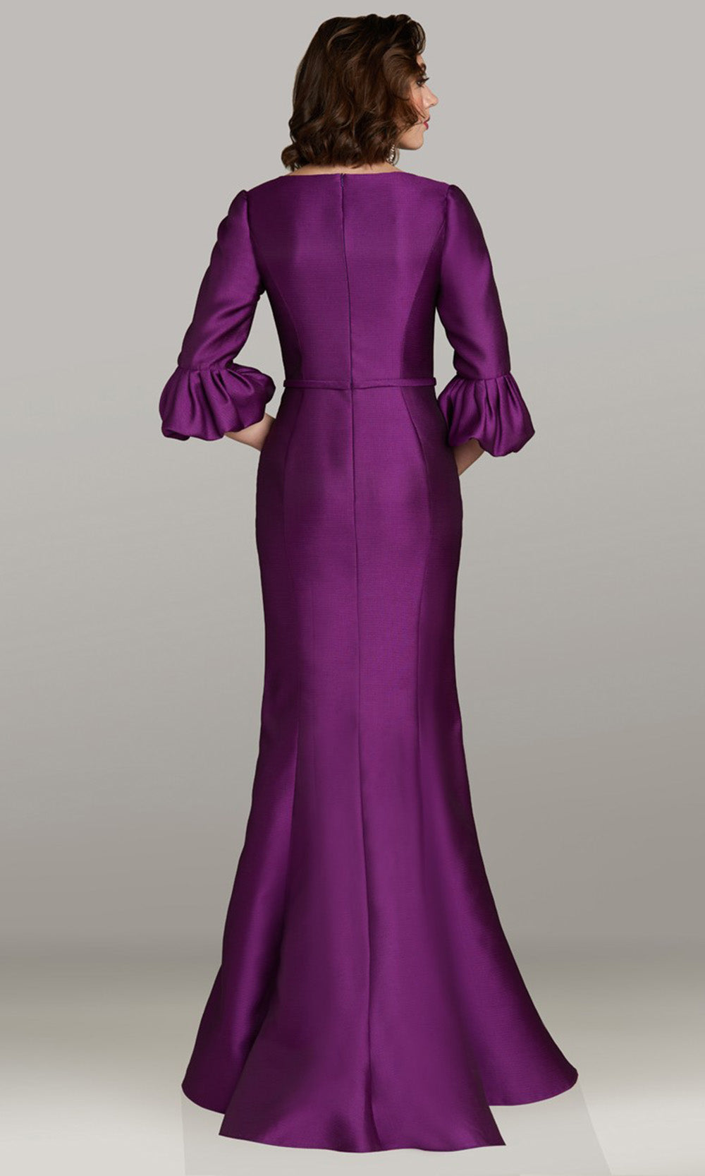 Gia Franco 12462 - Three-Quarter Sleeve Long Mermaid Gown Mother of the Bride Dresses in Magenta 
