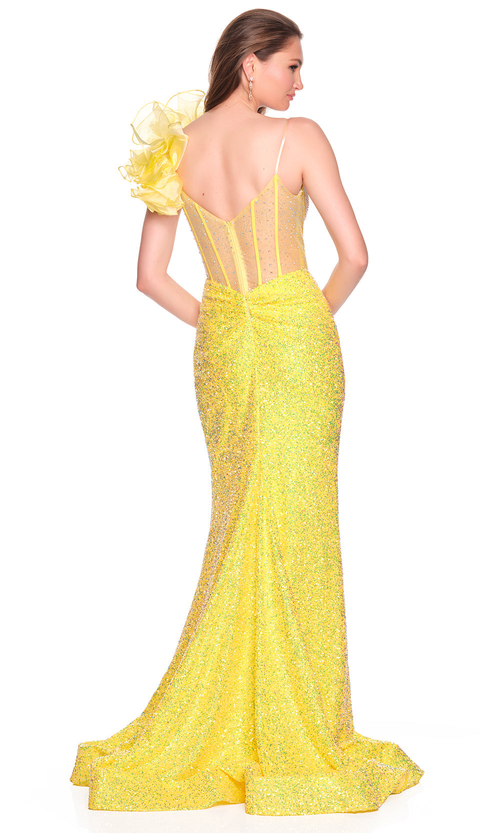 Dave & Johnny 12475 - Sweetheart Illusion Corset Beaded Dress Prom Dresses