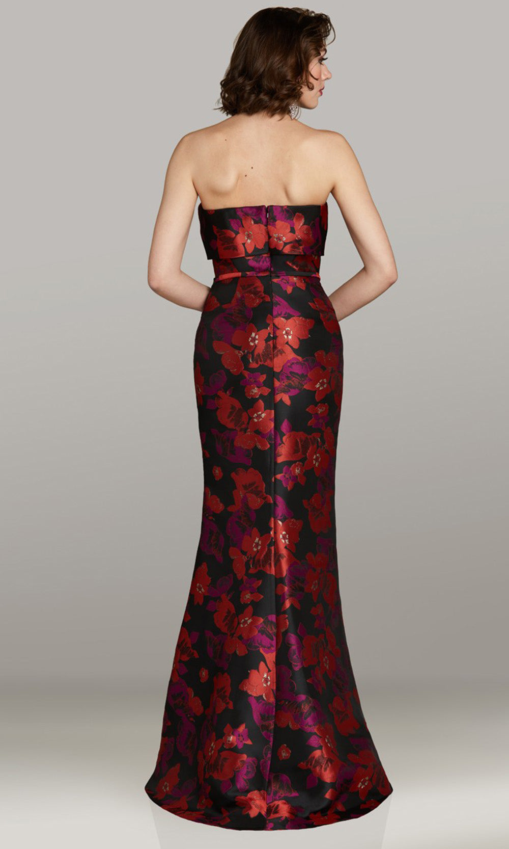 Gia Franco 12479 - Floral Print Mermaid Evening Dress Prom Dresses in Red Black
