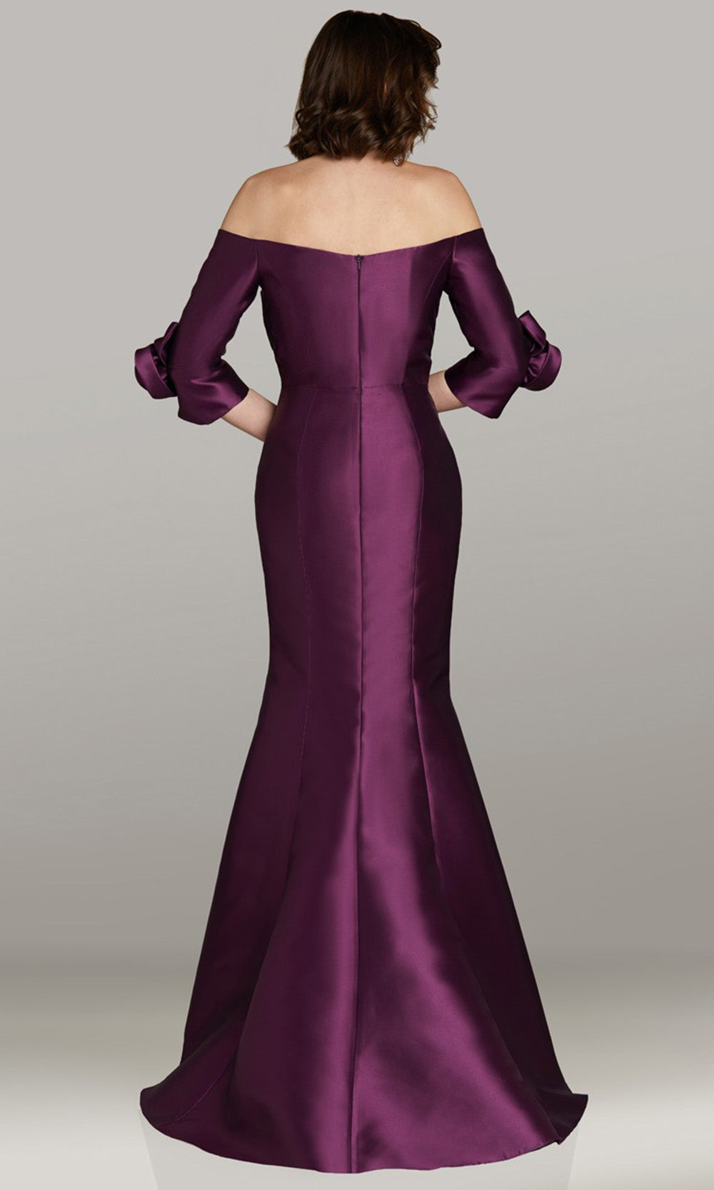 Gia Franco 12487 - Draped Off Shoulder Evening Gown Formal Gowns in Plum 