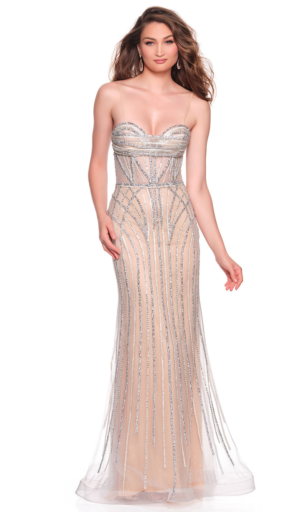 Dave & Johnny 12502 - Embellished Fitted Sheath Dress Prom Dresses