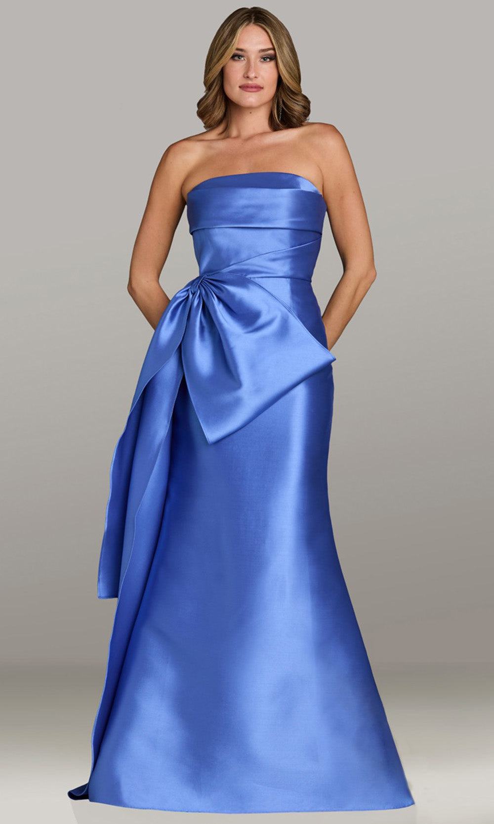 Gia Franco 12534 - Straight Neckline Mermaid Evening Gown Mother of the Bride Dresses in Peri 