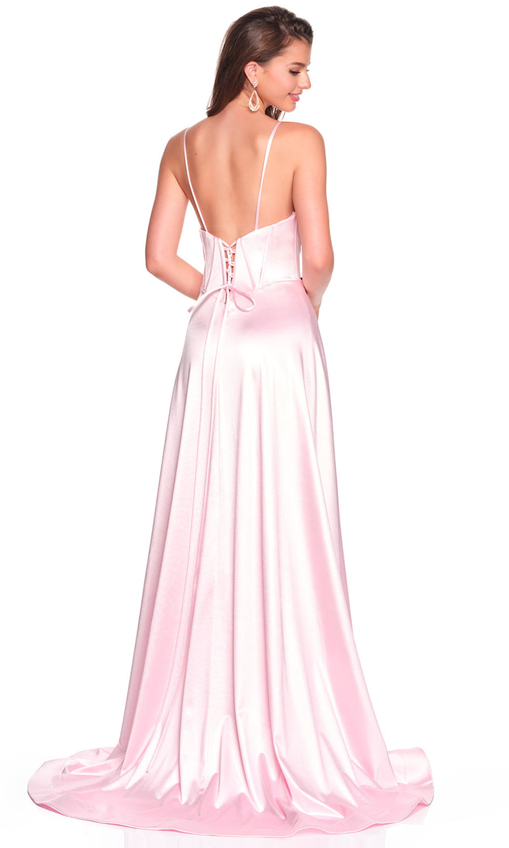 Dave & Johnny 12534 - Structured Corset Minimalist Long Gown Prom Dresses