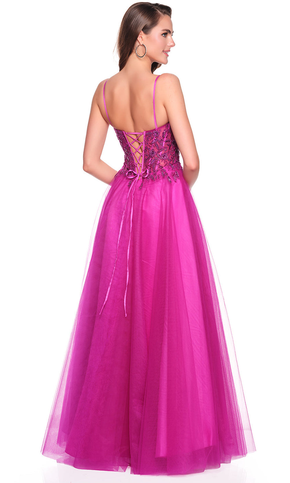 Dave & Johnny 12582 - Embellished Spaghetti Strap Ballgown Ball Gowns