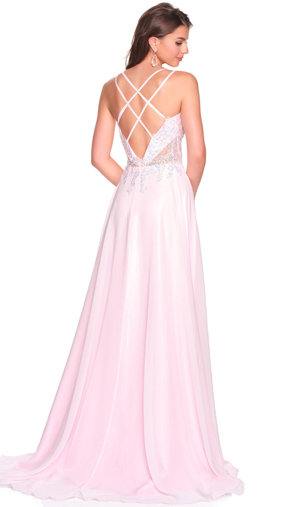 Dave & Johnny 12630 - Double Strap Embellished A-Line Prom Gown Prom Dresses