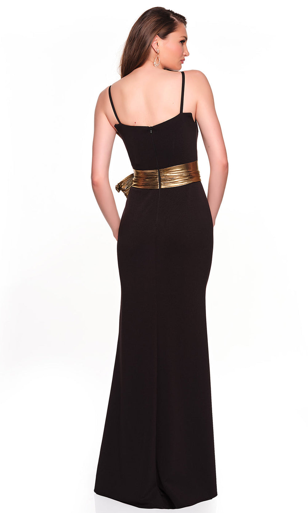 Dave & Johnny 12666 - Fan Accent Sheath Sleeveless Dress Prom Dresses
