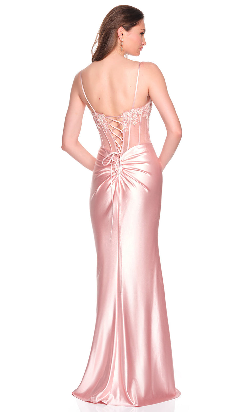Dave & Johnny 12669 - Illusion Bodice Fitted Sleeveless Gown Prom Dresses