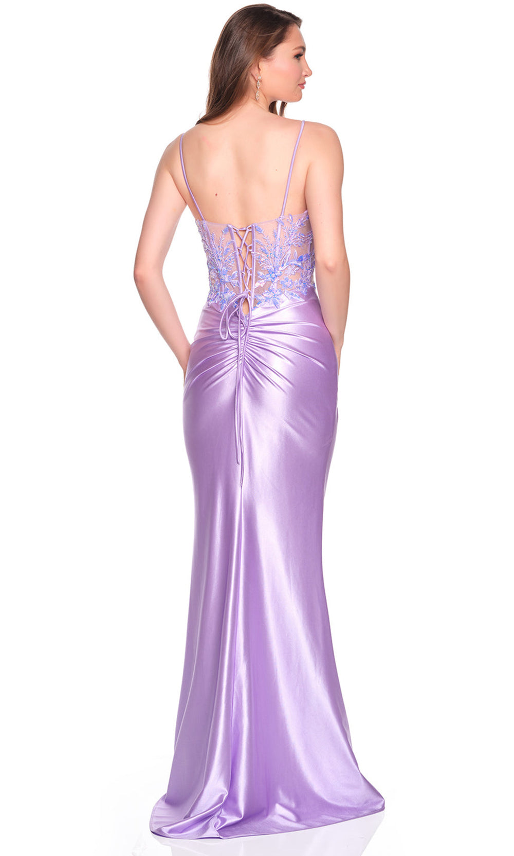Dave & Johnny 12673 - Floral Applique Sweetheart Long Gown Prom Dresses